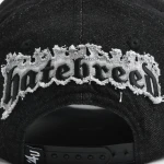 gorra de beisbol de 5 paneles de denim con bordado aplicado y serigrafia - View 3