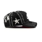 gorra de beisbol de 5 paneles de algodon con bordado aplicado y bordado de ribete - View 5