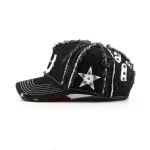 gorra de beisbol de 5 paneles de algodon con bordado aplicado y bordado de ribete - View 3