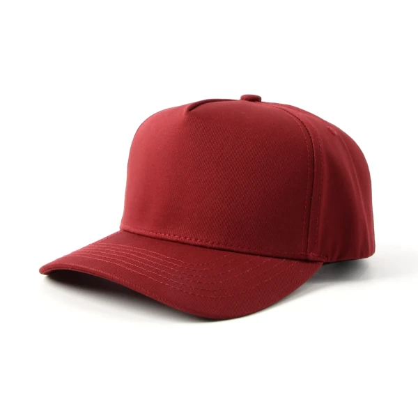 면 5패널 베이스볼 캡 - Premium OEM headwear detail