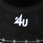 Streetwear 5-Panel Baseball Cap with Rhinestone and 3D Embroidery - View 3