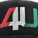 Streetwear 5-Panel Baseball Cap with Rhinestone and 3D Embroidery - View 4