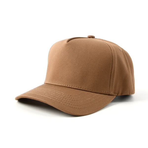 면 5패널 베이스볼 캡 - Premium OEM headwear detail