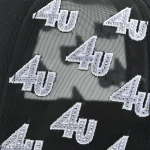 cappellino da baseball a 5 pannelli in cotone con ricamo ciniglia e ricamo bordato - View 5