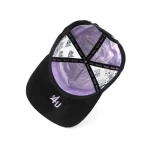 cappellino da baseball a 5 pannelli in cotone con ricamo ciniglia e ricamo bordato - View 11