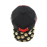 gorra de beisbol de 5 paneles de algodon con bordado de ribete y Flat Embroidery - View 11