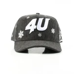 gorra de beisbol de 5 paneles de Corduroy con bordado 3D y Flat Embroidery - View 5
