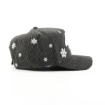 gorra de beisbol de 5 paneles de Corduroy con bordado 3D y Flat Embroidery - View 8