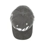 gorra de beisbol de 5 paneles de Corduroy con bordado 3D y Flat Embroidery - View 9
