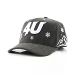 gorra de beisbol de 5 paneles de Corduroy con bordado 3D y Flat Embroidery - View 1