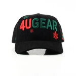 gorra de beisbol de 5 paneles de Corduroy con bordado 3D y Flat Embroidery - View 6