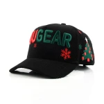 gorra de beisbol de 5 paneles de Corduroy con bordado 3D y Flat Embroidery - View 1