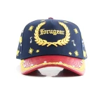 Streetwear 5-Panel Baseball Cap with Flat Embroidery and Rhinestone - View 6
