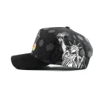 topi baseball 5 panel berbahan katun dengan Flat Embroidery dan Rhinestone - View 7