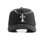 casquette baseball 5 panneaux en coton avec Flat Embroidery et Rhinestone - View 6