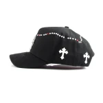 casquette baseball 5 panneaux en coton avec Flat Embroidery et Rhinestone - View 7