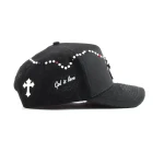 casquette baseball 5 panneaux en coton avec Flat Embroidery et Rhinestone - View 9