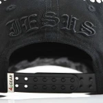casquette baseball 5 panneaux en coton avec Flat Embroidery et Rhinestone - View 3