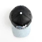 Streetwear 5-Panel Baseball Cap with Flat Embroidery and 3D Embroidery - View 9