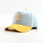 Streetwear 5-Panel Baseball Cap with 3D Embroidery - View 1
