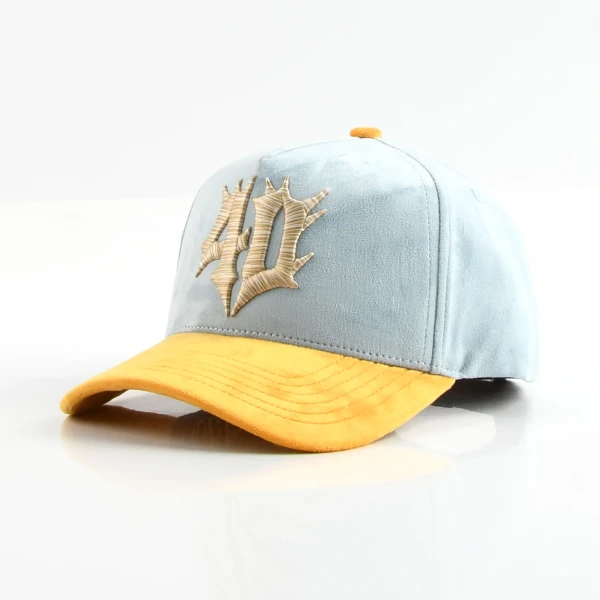 Streetwear 5-Panel Baseball Cap with 3D Embroidery - Premium OEM headwear detail