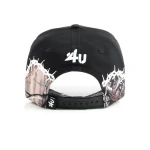 Streetwear 5-Panel Baseball Cap with Flat Embroidery and 3D Embroidery - View 7