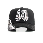 Streetwear 5-Panel Baseball Cap with Flat Embroidery and 3D Embroidery - View 5