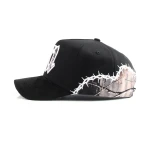 Streetwear 5-Panel Baseball Cap with Flat Embroidery and 3D Embroidery - View 6