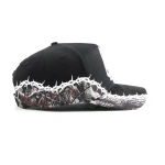 Streetwear 5-Panel Baseball Cap with Flat Embroidery and 3D Embroidery - View 8