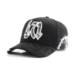 Streetwear 5-Panel Baseball Cap with Flat Embroidery and 3D Embroidery - View 1