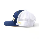 6-Panel Trucker Cap with Flat Embroidery and 3D Embroidery - View 3