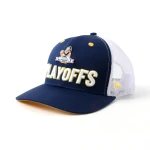 6-Panel Trucker Cap with Flat Embroidery and 3D Embroidery - View 1