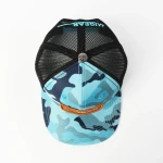 Streetwear 6-Panel Trucker Cap with Applique Embroidery and Woven Patch - View 6