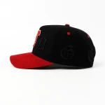 Streetwear 5-Panel Baseball Cap with Flat Embroidery and 3D Embroidery - View 3
