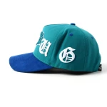 Streetwear 5-Panel Baseball Cap with Flat Embroidery and 3D Embroidery - View 3