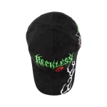 Streetwear 5-Panel Cap with Flat Embroidery and Rhinestone - View 6