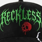 Streetwear 5-Panel Cap with Flat Embroidery and Rhinestone - View 8