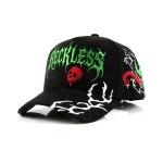 Streetwear 5-Panel Cap with Flat Embroidery and Rhinestone - View 1