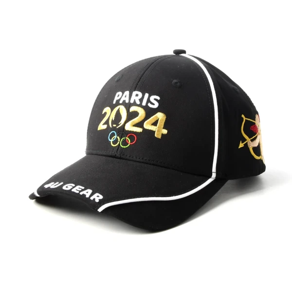 6-Panel Baseball Cap with Flat Embroidery - Premium OEM headwear detail