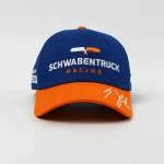 cappellino da baseball a 6 pannelli in cotone con Flat Embroidery - View 2