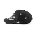 6-Panel Baseball Cap with Flat Embroidery and 3D Embroidery - View 3