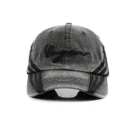 6-Panel Baseball Cap with Flat Embroidery and Applique Embroidery - View 6