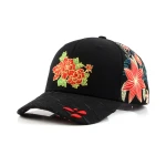 Streetwear 6-Panel Baseball Cap with Flat Embroidery and Screen Printing - View 1