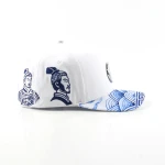 Streetwear 6-Panel Baseball Cap with Flat Embroidery and 3D Embroidery - View 8