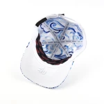 Streetwear 6-Panel Baseball Cap with Flat Embroidery and 3D Embroidery - View 10