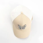 topi baseball 6 panel berbahan katun dengan patch tenun dan pelat logam - View 9