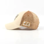 casquette baseball 6 panneaux en coton avec ecusson tisse et plaque metallique - View 7