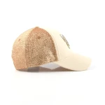 casquette baseball 6 panneaux en coton avec ecusson tisse et plaque metallique - View 9