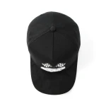 cappellino da baseball a 5 pannelli in cotone con nastratura cuciture e ricamo 3D - View 6