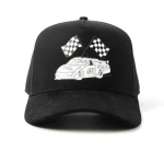 cappellino da baseball a 5 pannelli in cotone con nastratura cuciture e ricamo 3D - View 2